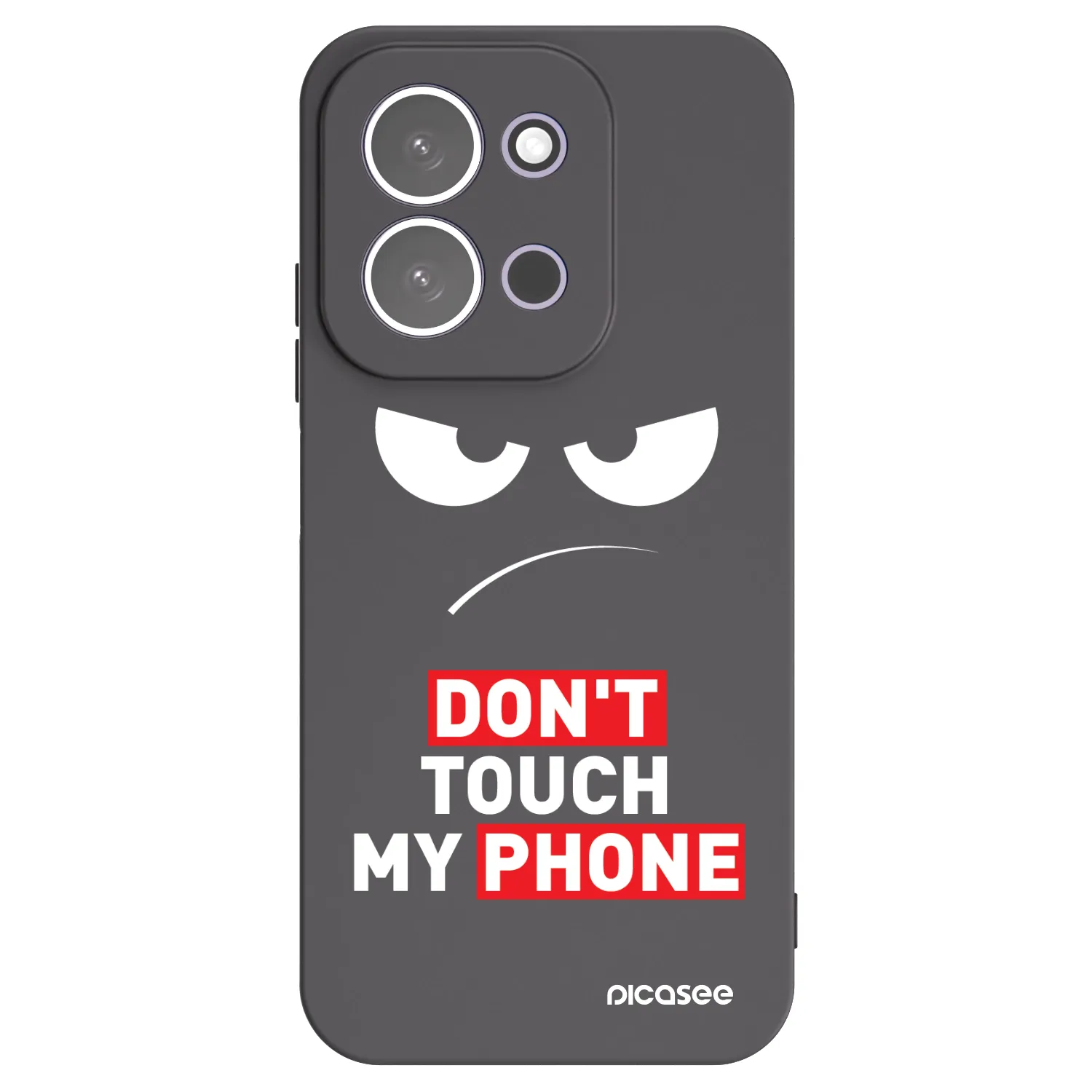 Picasee silikonski črni ovitek za Xiaomi Redmi 15C 5G - Angry Eyes - Transparent