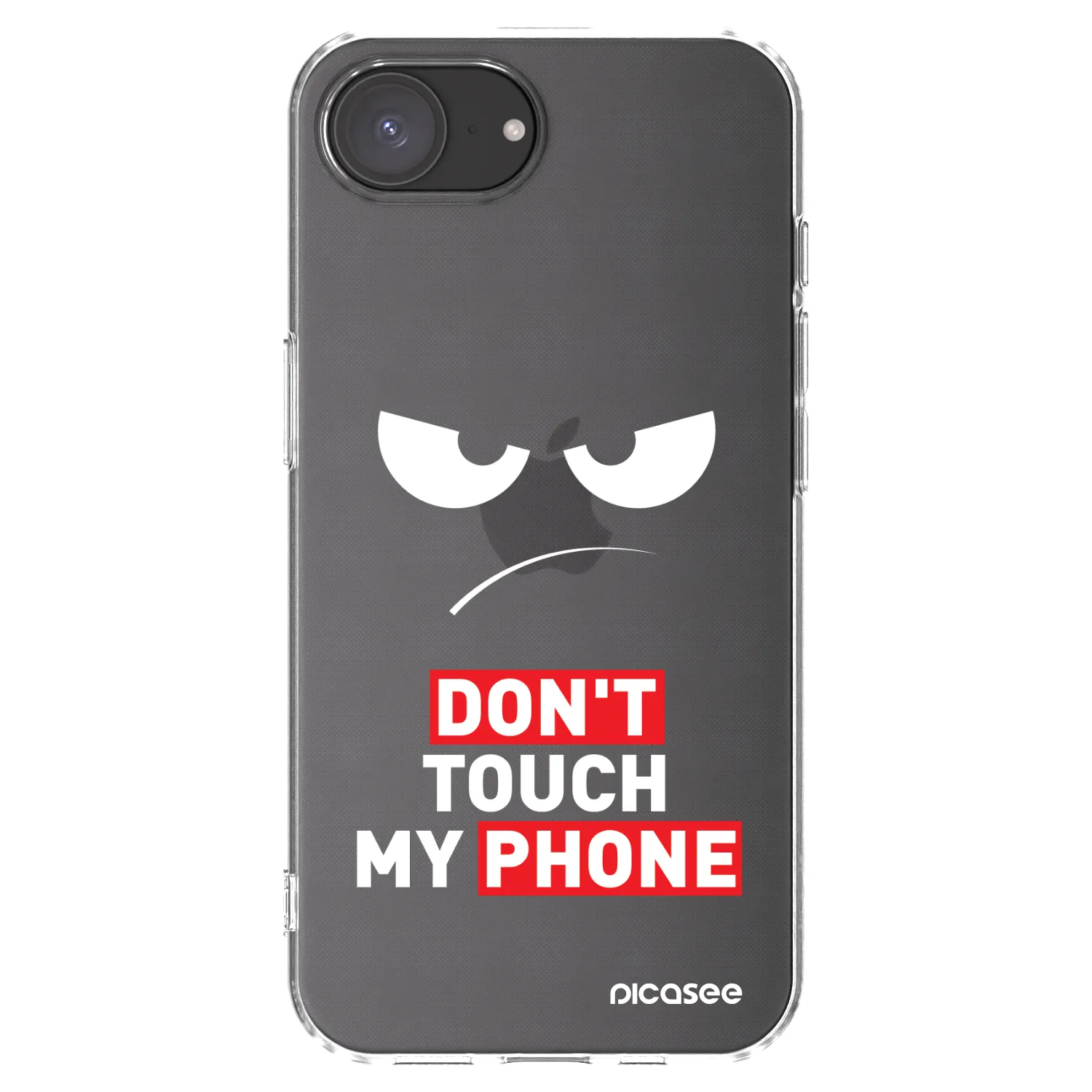 Picasee silikonski prozorni ovitek za Apple iPhone 17e - Angry Eyes - Transparent