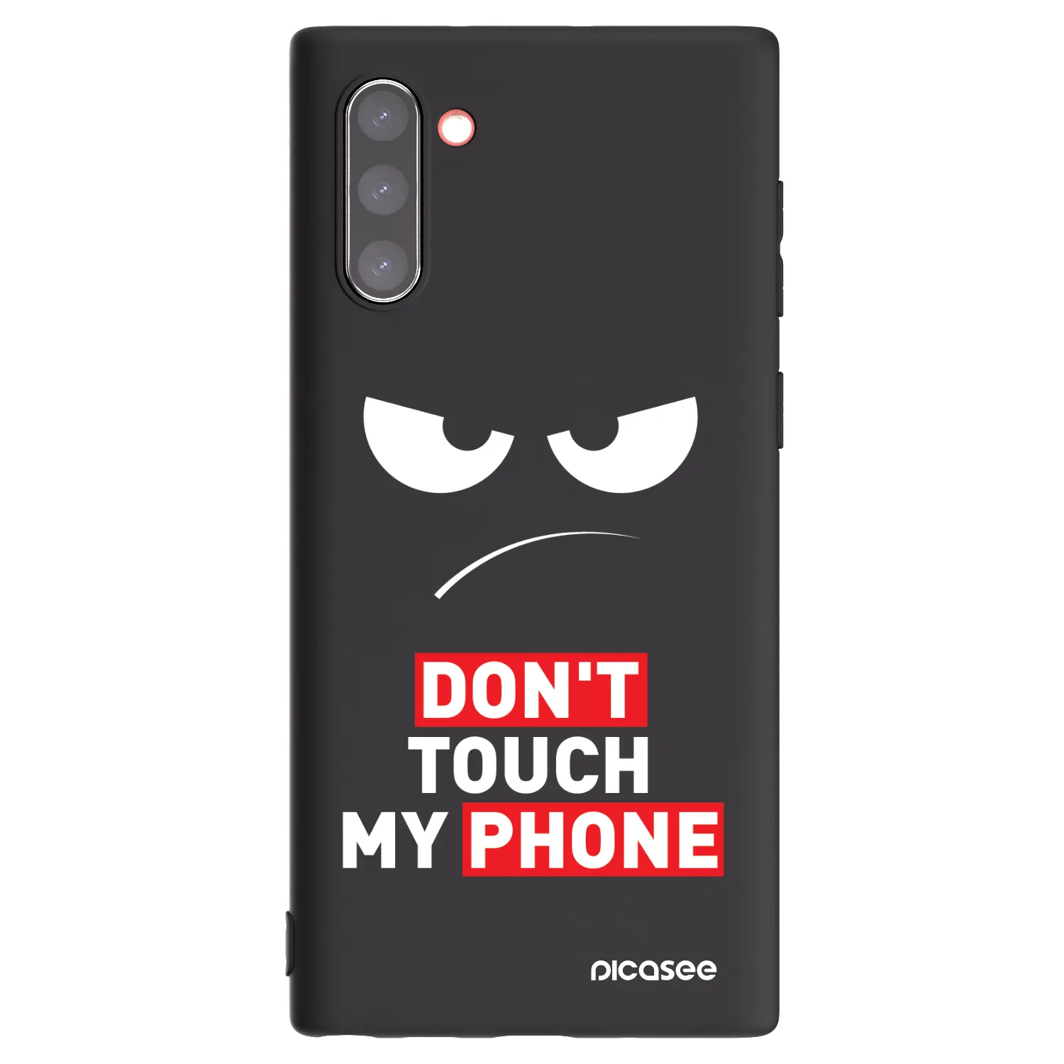 Picasee silikonski črni ovitek za Samsung Galaxy Note 10 N970F - Angry Eyes - Transparent