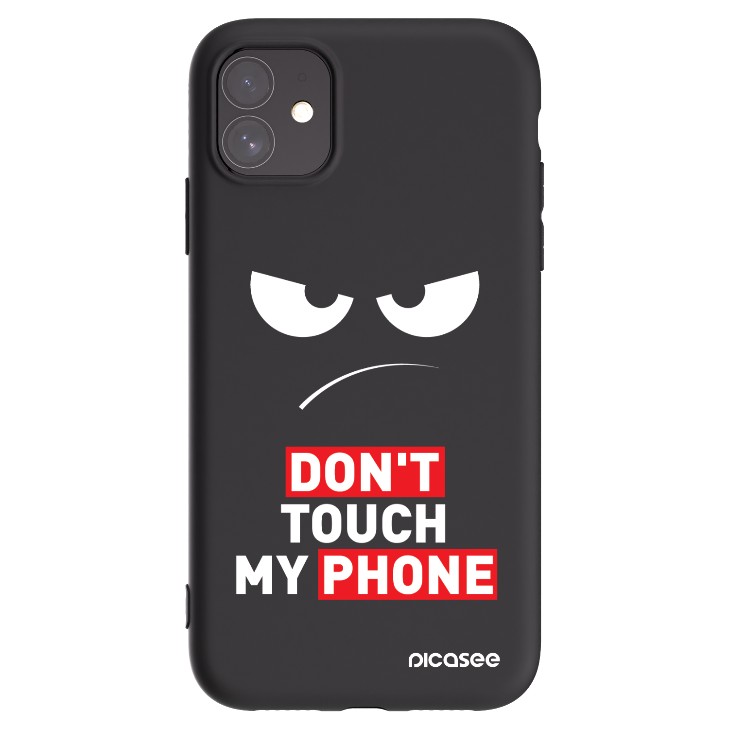 Picasee silikonski črni ovitek za Apple iPhone 11 - Angry Eyes - Transparent