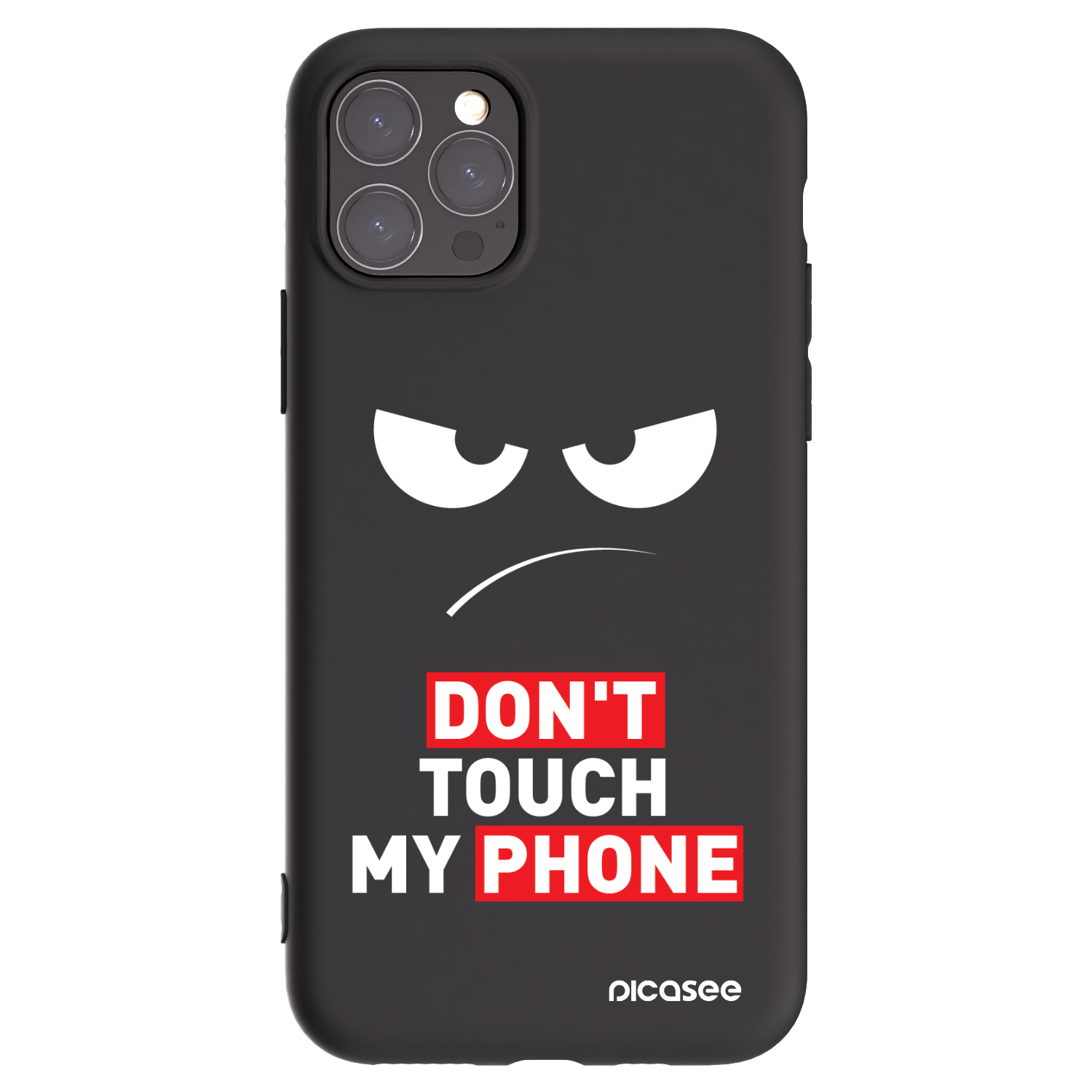 Picasee silikonski črni ovitek za Apple iPhone 11 Pro - Angry Eyes - Transparent