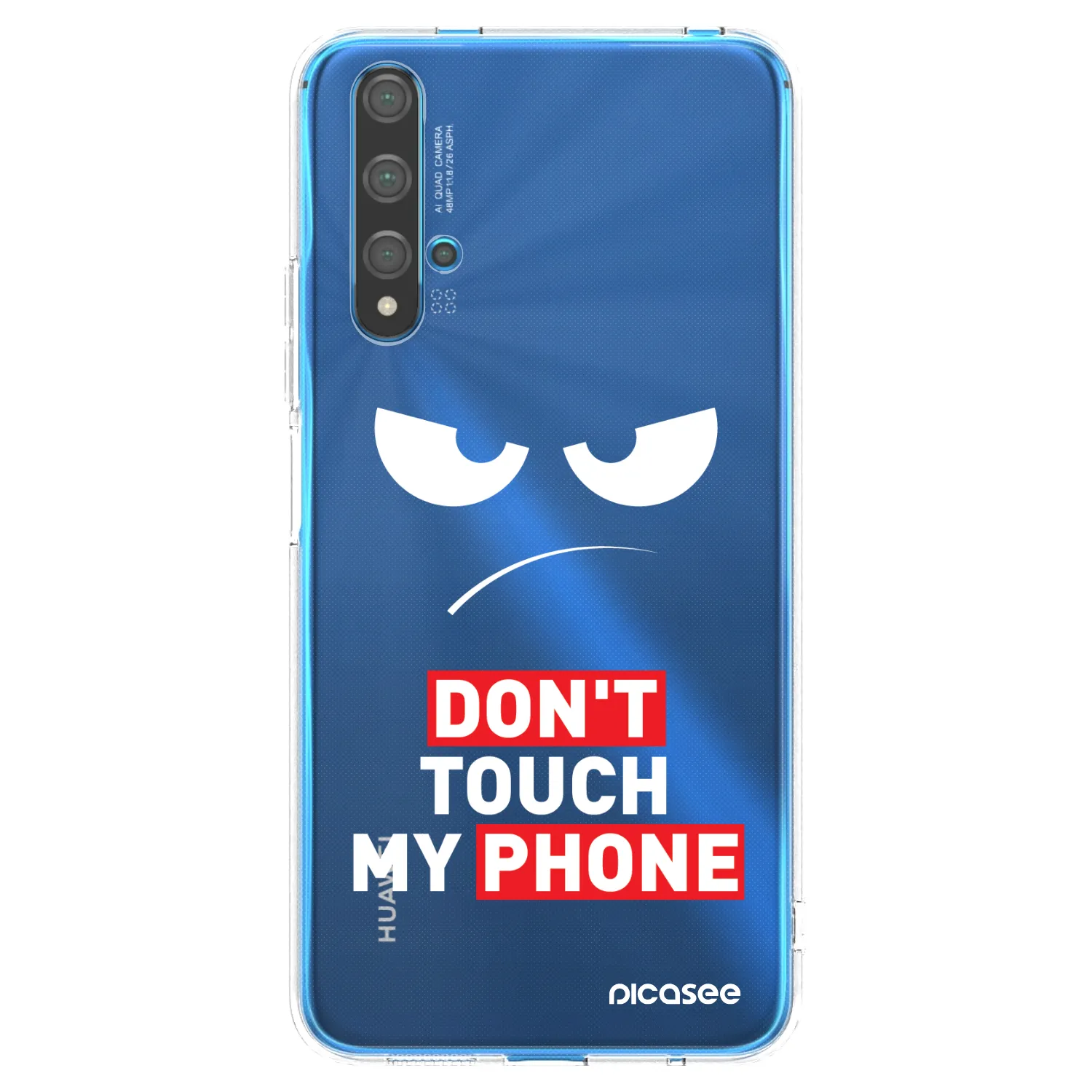 Picasee silikonski prozorni ovitek za Huawei Nova 5T - Angry Eyes - Transparent