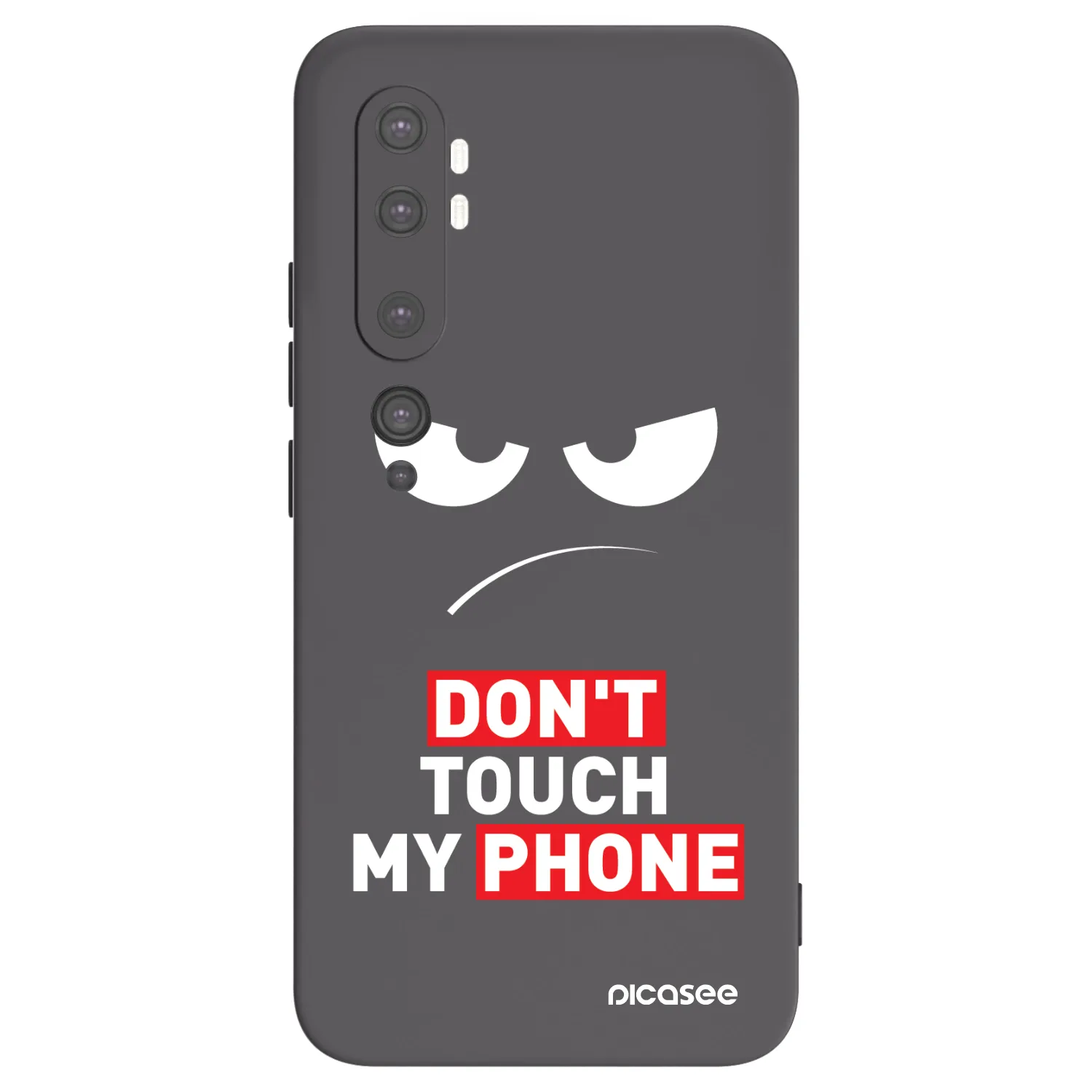 Picasee silikonski črni ovitek za Xiaomi Mi Note 10 (Pro) - Angry Eyes - Transparent