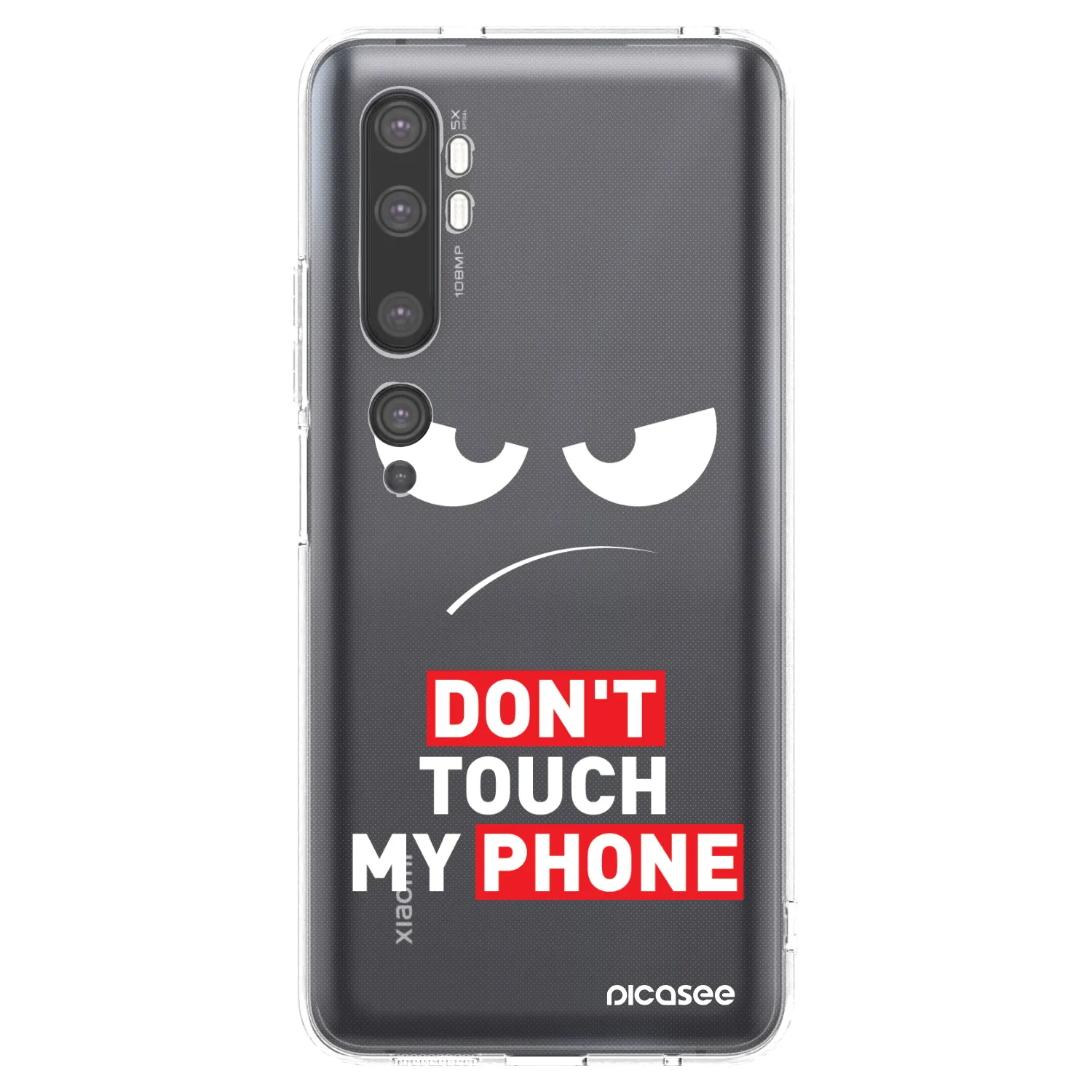 Picasee silikonski prozorni ovitek za Xiaomi Mi Note 10 (Pro) - Angry Eyes - Transparent
