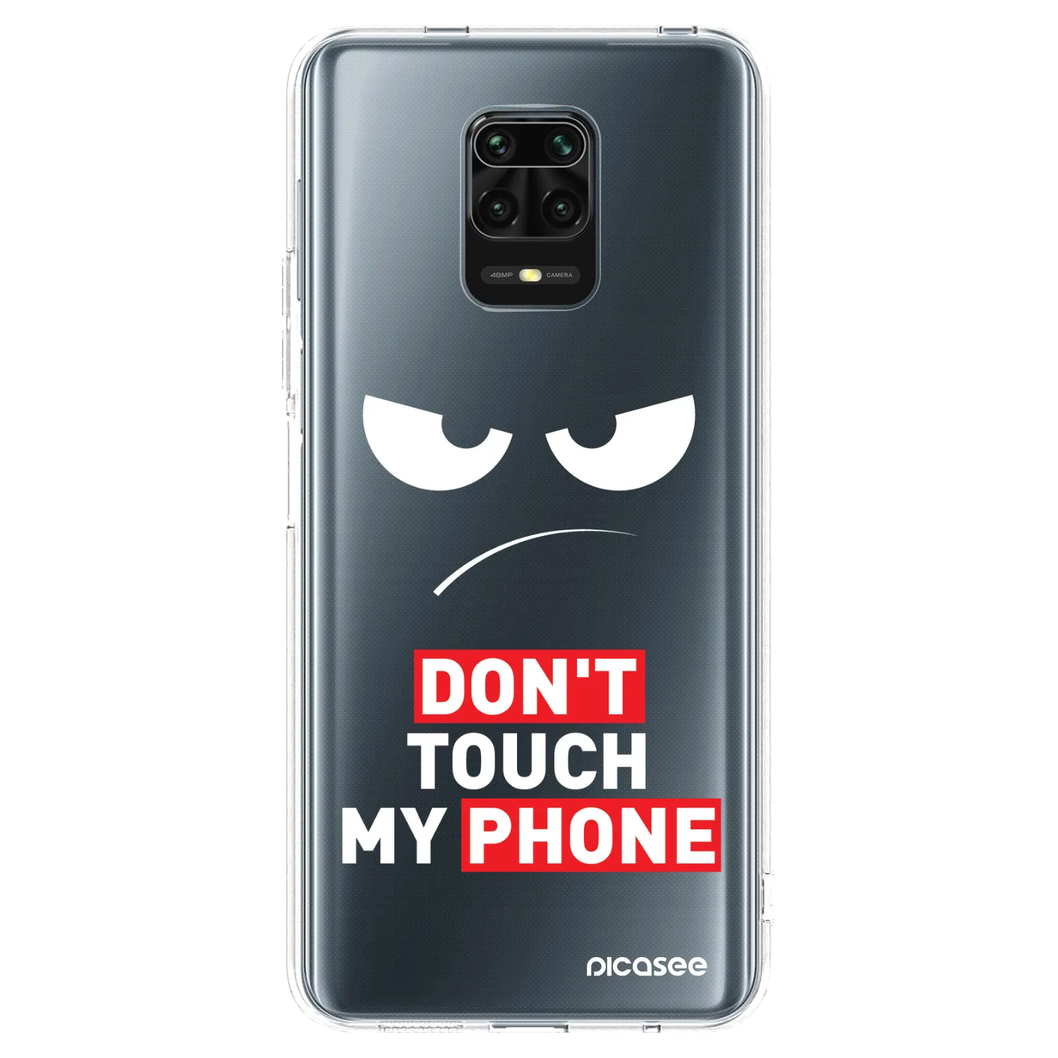 Picasee silikonski prozorni ovitek za Xiaomi Redmi Note 9 Pro - Angry Eyes - Transparent
