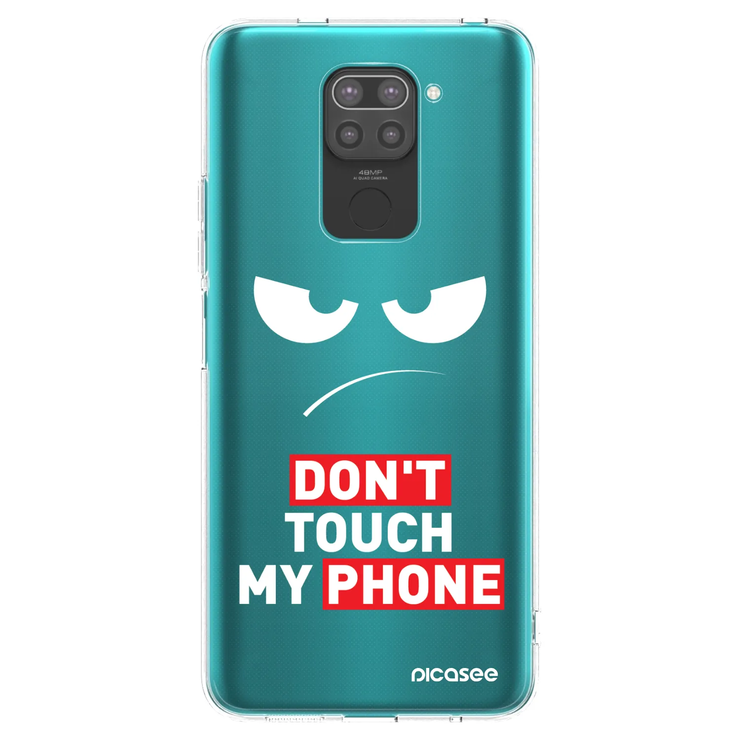 Picasee silikonski črni ovitek za Xiaomi Redmi Note 9 - Angry Eyes - Transparent