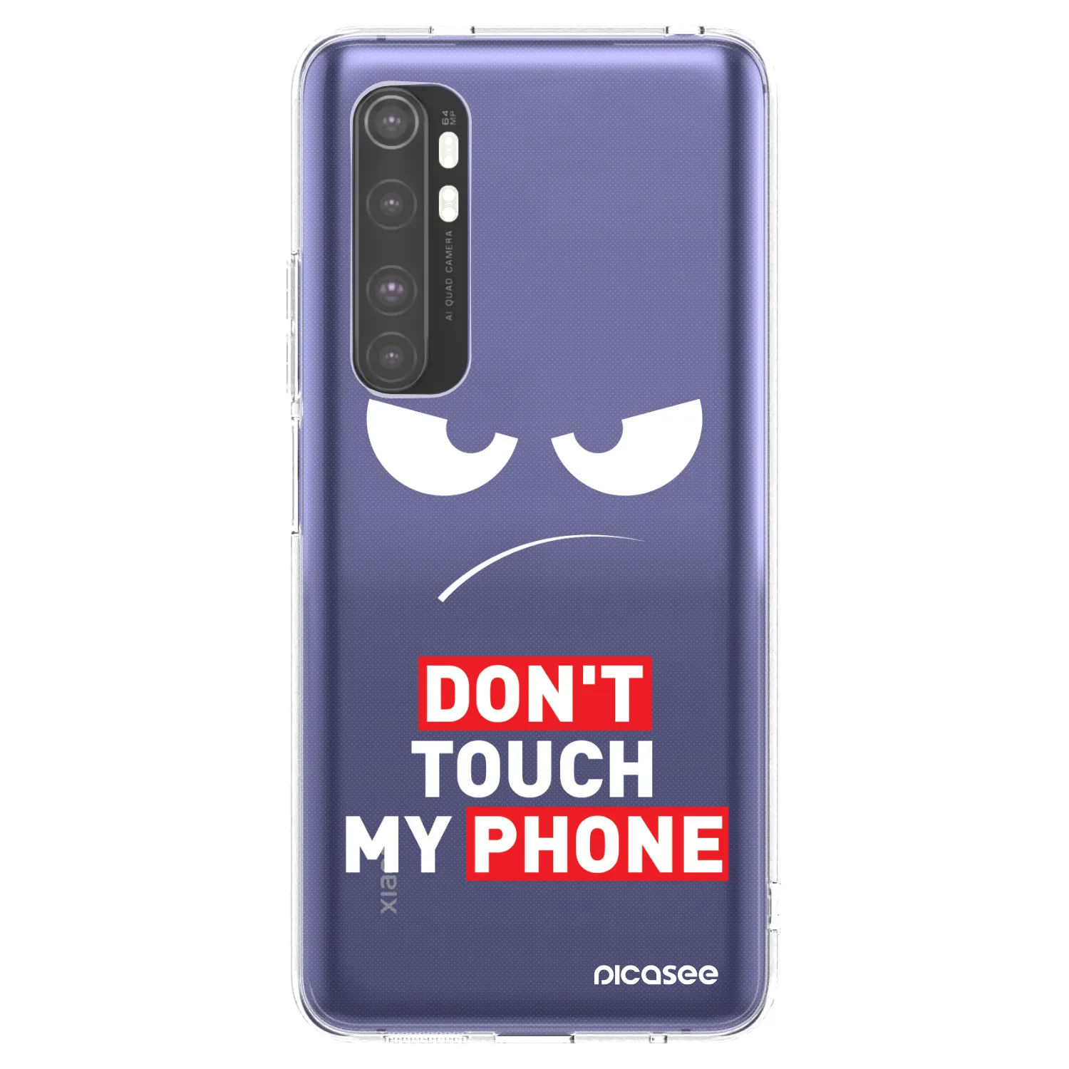 Picasee silikonski prozorni ovitek za Xiaomi Mi Note 10 Lite - Angry Eyes - Transparent