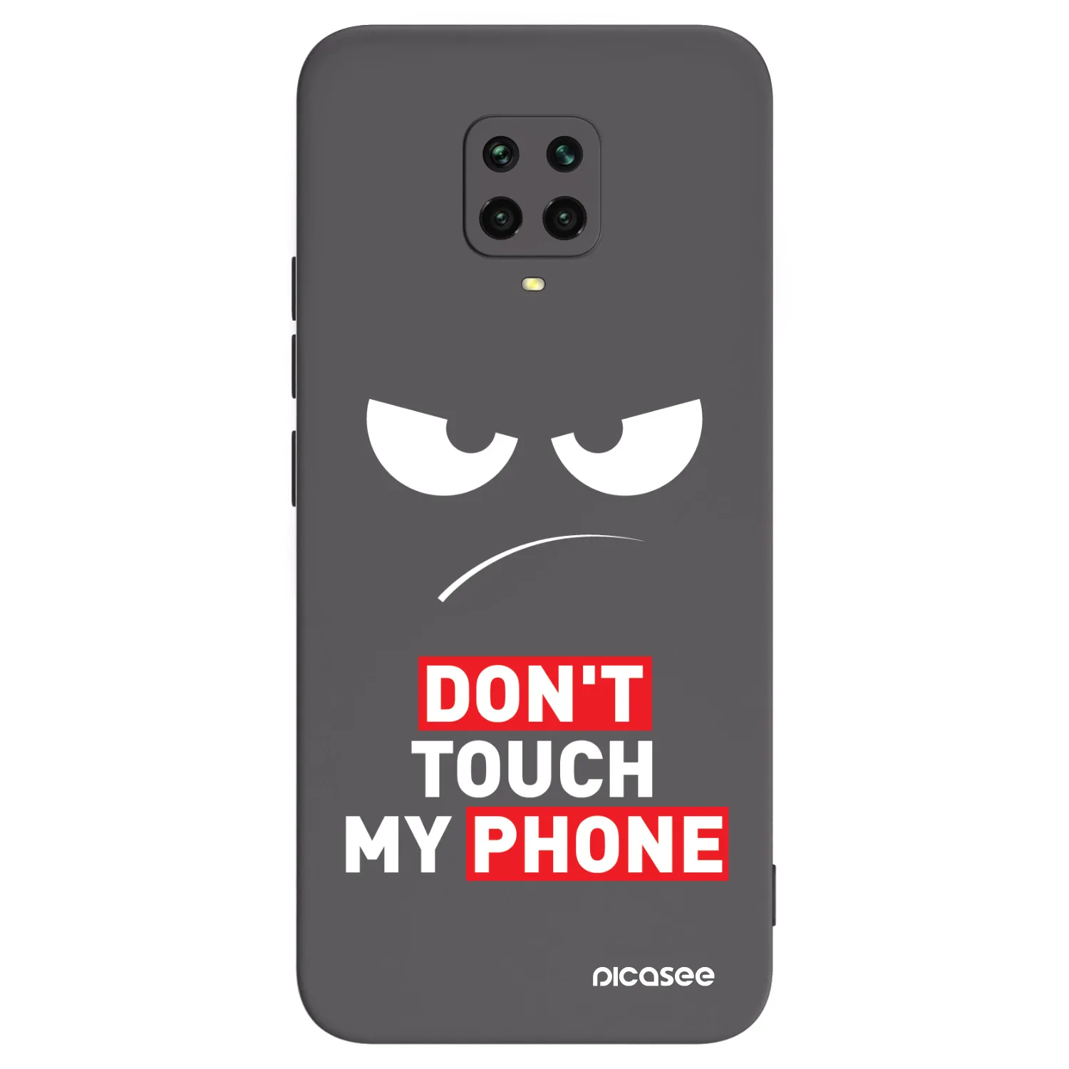 Picasee silikonski črni ovitek za Xiaomi Redmi Note 9S - Angry Eyes - Transparent