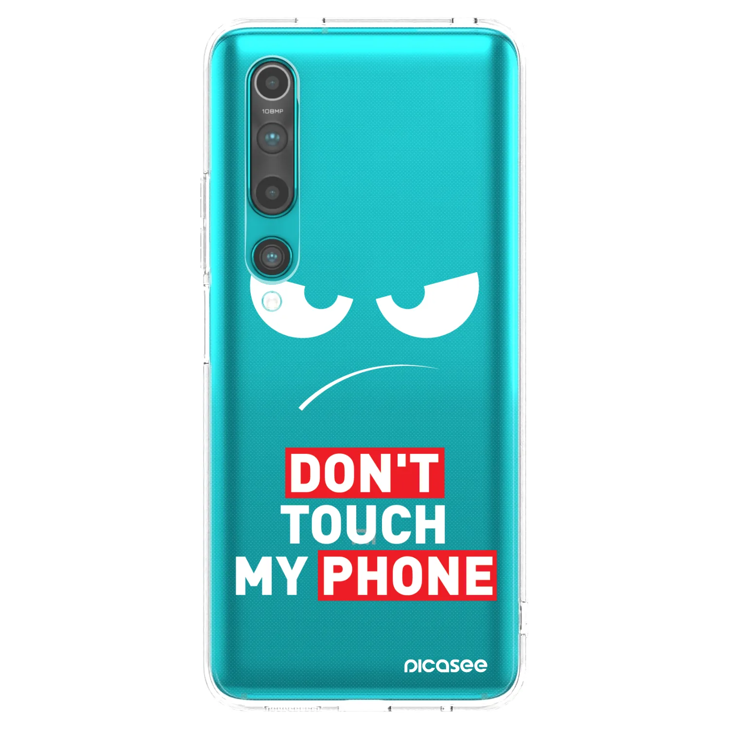 Picasee silikonski prozorni ovitek za Xiaomi Mi 10 - Angry Eyes - Transparent