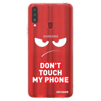 Picasee silikonski prozorni ovitek za Samsung Galaxy A20s - Angry Eyes - Transparent