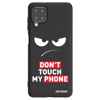 Picasee silikonski črni ovitek za Samsung Galaxy A12 A125F - Angry Eyes - Transparent