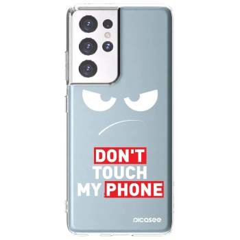 Picasee silikonski prozorni ovitek za Samsung Galaxy S21 Ultra 5G G998B - Angry Eyes - Transparent