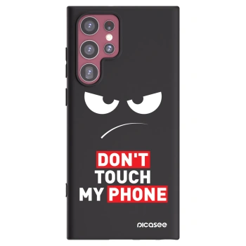 Picasee silikonski črni ovitek za Samsung Galaxy S22 Ultra 5G - Angry Eyes - Transparent