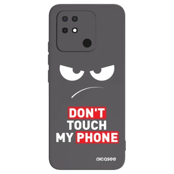 Picasee silikonski črni ovitek za Xiaomi Redmi 10C - Angry Eyes - Transparent