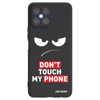 Picasee silikonski črni ovitek za Honor X8 4G - Angry Eyes - Transparent