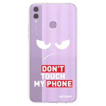 Picasee silikonski prozorni ovitek za Honor 8X - Angry Eyes - Transparent