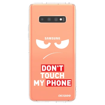 Picasee silikonski prozorni ovitek za Samsung Galaxy S10 Plus G975 - Angry Eyes - Transparent