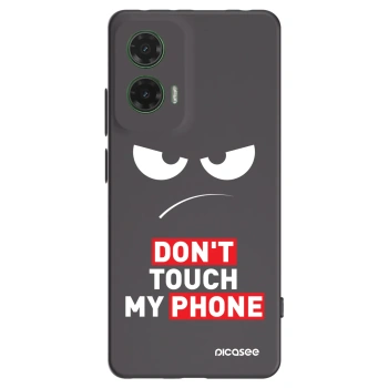 Picasee silikonski črni ovitek za Motorola Moto G35 5G - Angry Eyes - Transparent