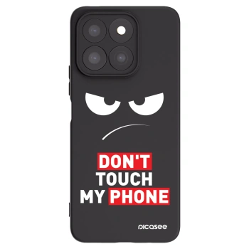 Picasee silikonski črni ovitek za Honor X8c - Angry Eyes - Transparent