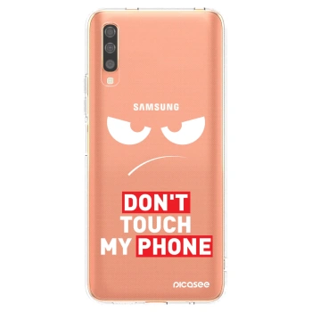 Picasee silikonski prozorni ovitek za Samsung Galaxy A70 A705F - Angry Eyes - Transparent