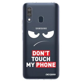 Picasee silikonski prozorni ovitek za Samsung Galaxy A40 A405F - Angry Eyes - Transparent