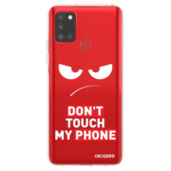 Picasee silikonski prozorni ovitek za Samsung Galaxy A21s - Angry Eyes - Transparent