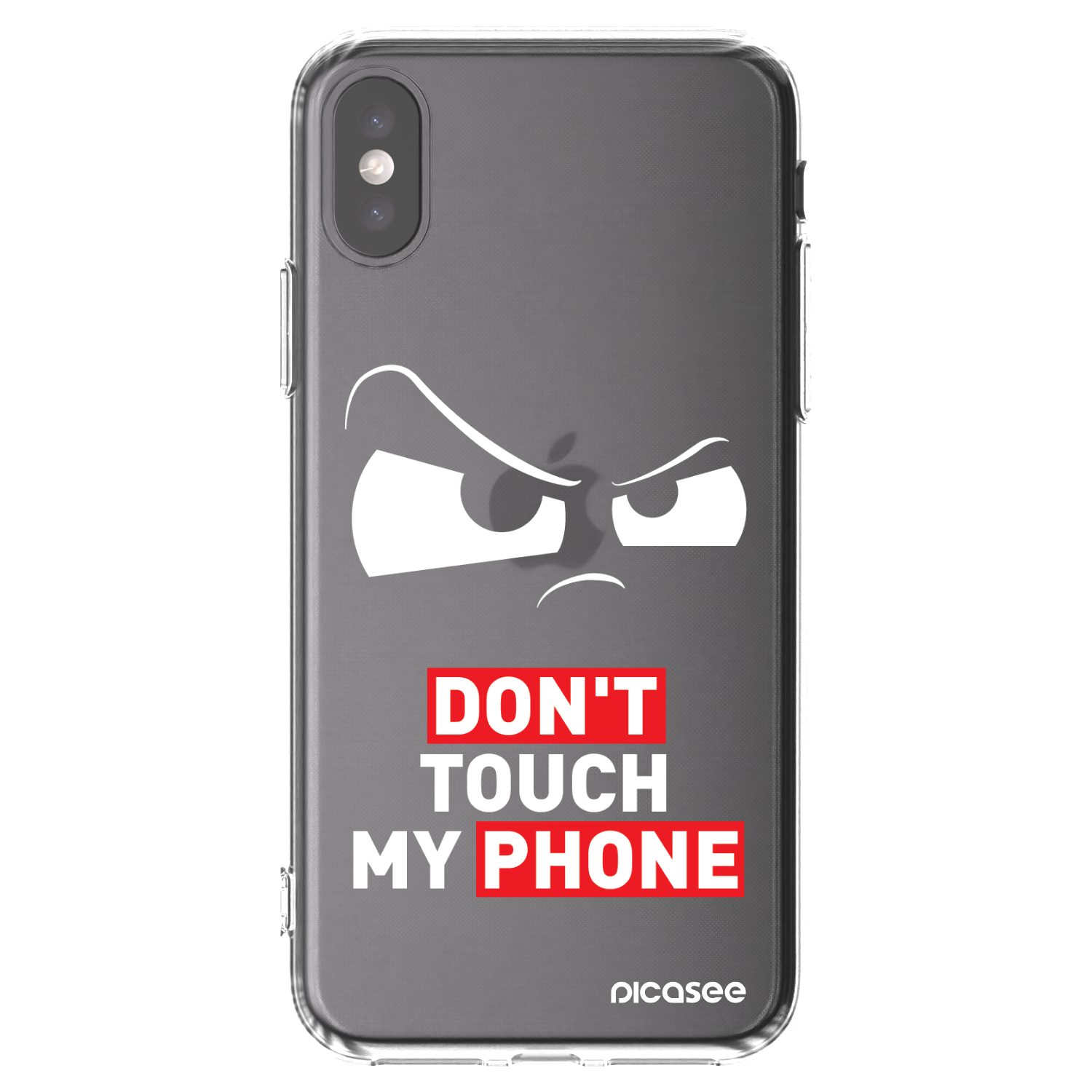 Picasee silikonski prozorni ovitek za Apple iPhone X/XS - Cloudy Eye - Transparent