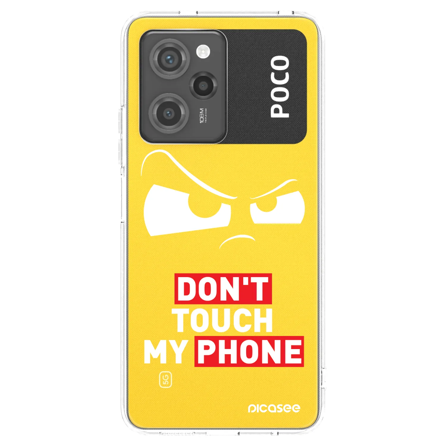 Picasee silikonski črni ovitek za Xiaomi Poco X5 Pro - Cloudy Eye - Transparent