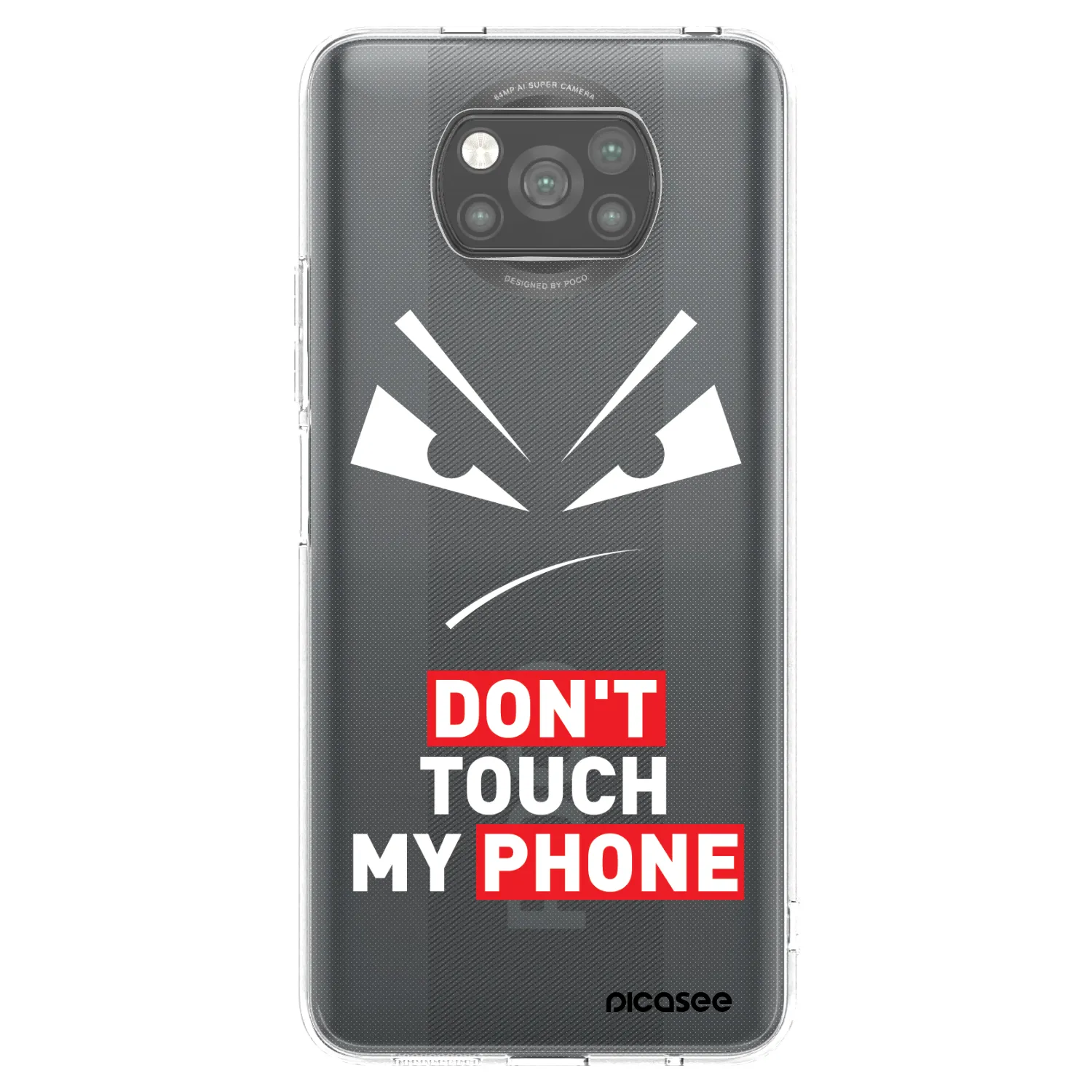 Picasee silikonski črni ovitek za Xiaomi Poco X3 - Evil Eye - Transparent