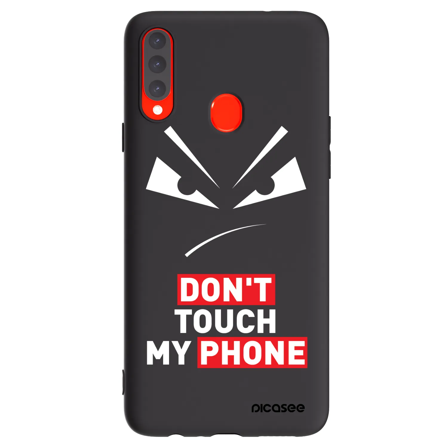 Picasee silikonski črni ovitek za Samsung Galaxy A20s - Evil Eye - Transparent