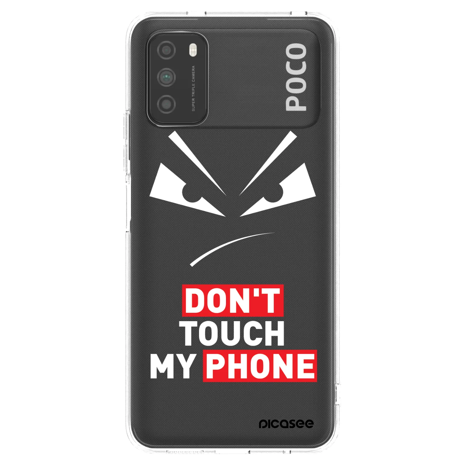 Picasee silikonski prozorni ovitek za Xiaomi Poco M3 - Evil Eye - Transparent