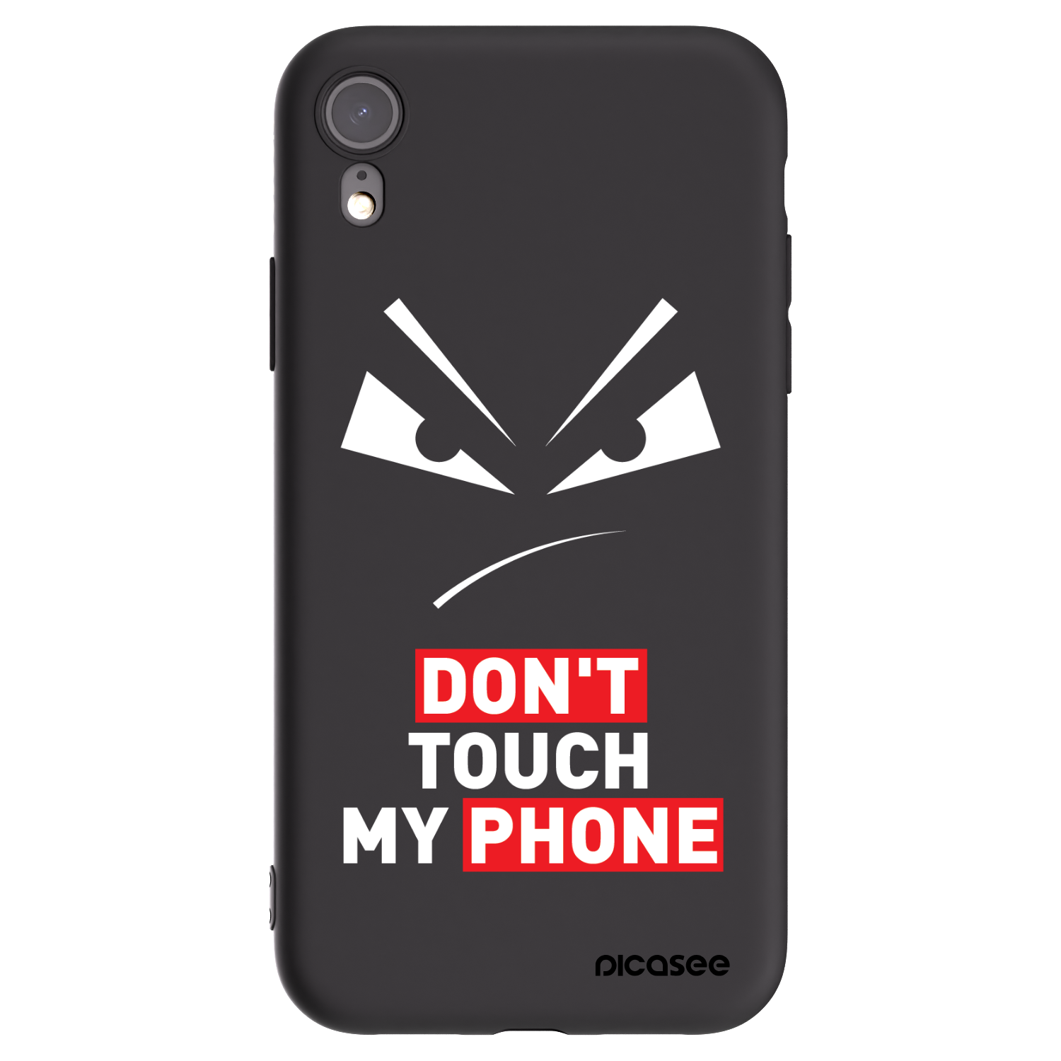 Picasee silikonski črni ovitek za Apple iPhone XR - Evil Eye - Transparent