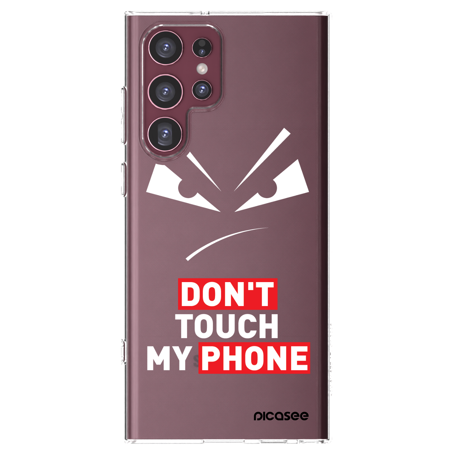 Picasee silikonski prozorni ovitek za Samsung Galaxy S22 Ultra 5G - Evil Eye - Transparent