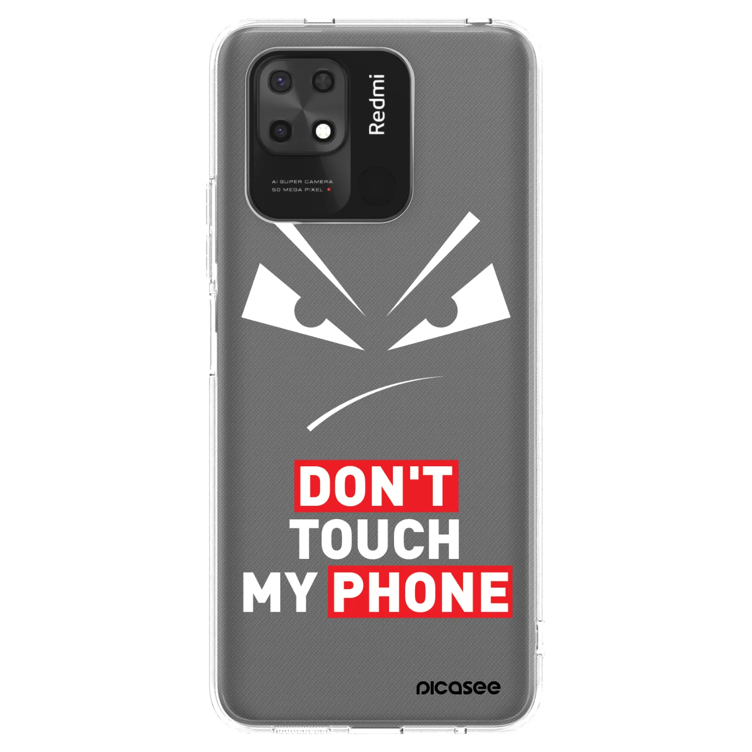 Picasee silikonski prozorni ovitek za Xiaomi Redmi 10C - Evil Eye - Transparent