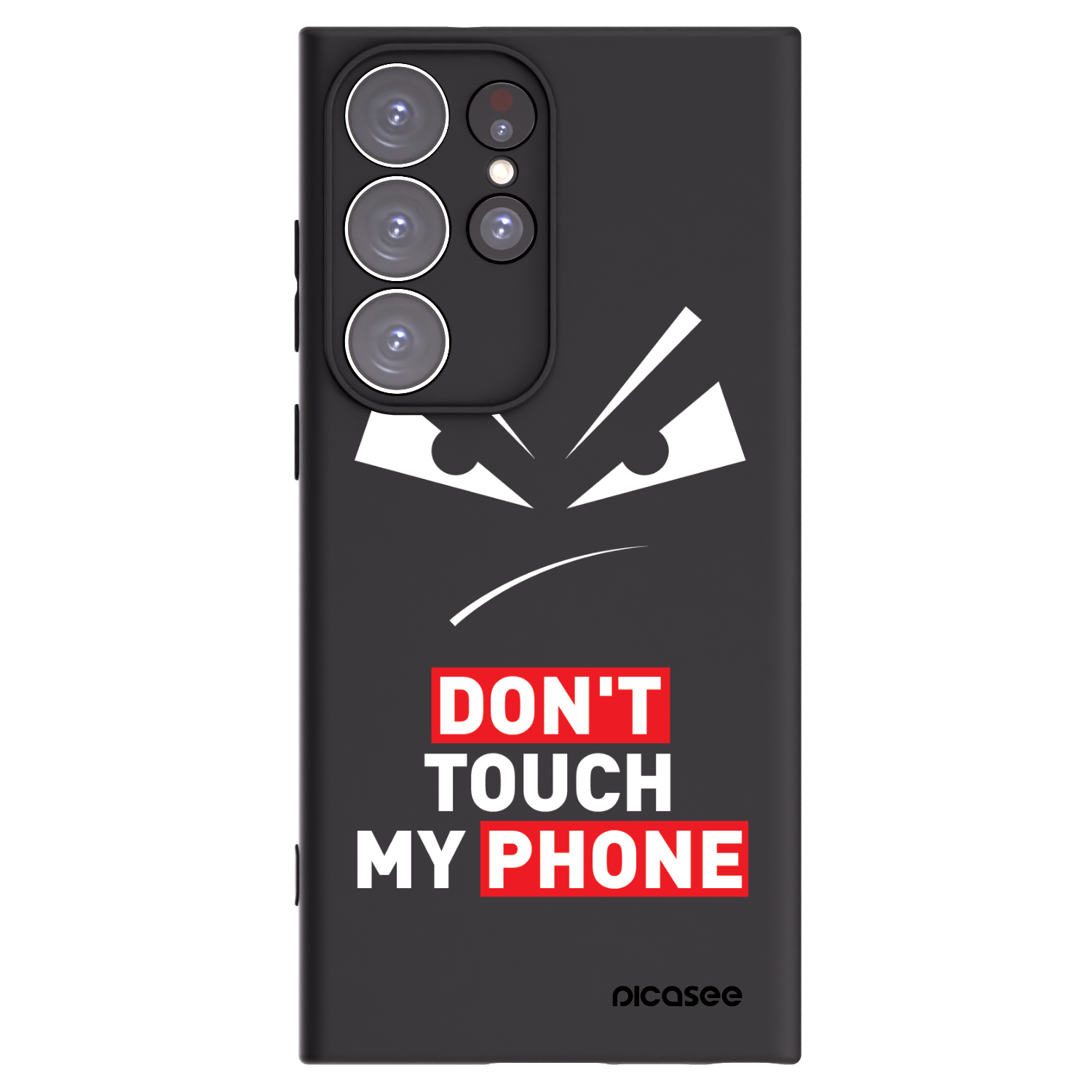 Picasee silikonski črni ovitek za Samsung Galaxy S23 Ultra 5G - Evil Eye - Transparent