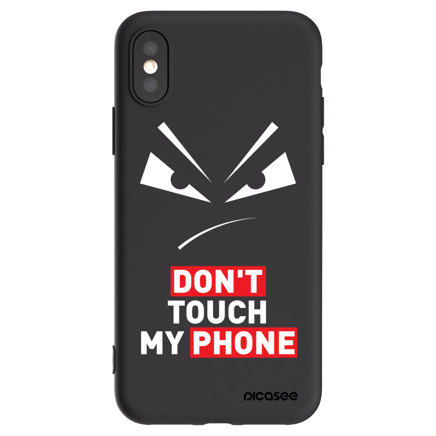 Picasee silikonski črni ovitek za Apple iPhone X/XS - Evil Eye - Transparent