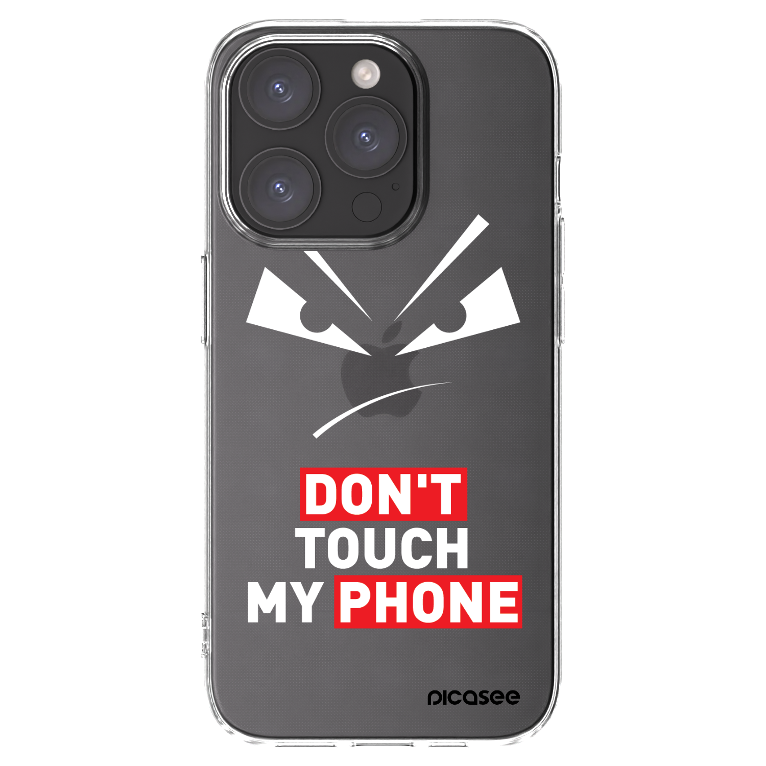 Picasee silikonski prozorni ovitek za Apple iPhone 15 Pro - Evil Eye - Transparent