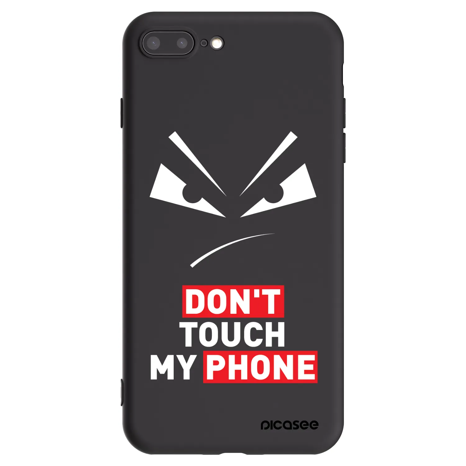 Picasee silikonski črni ovitek za Apple iPhone 8 Plus - Evil Eye - Transparent