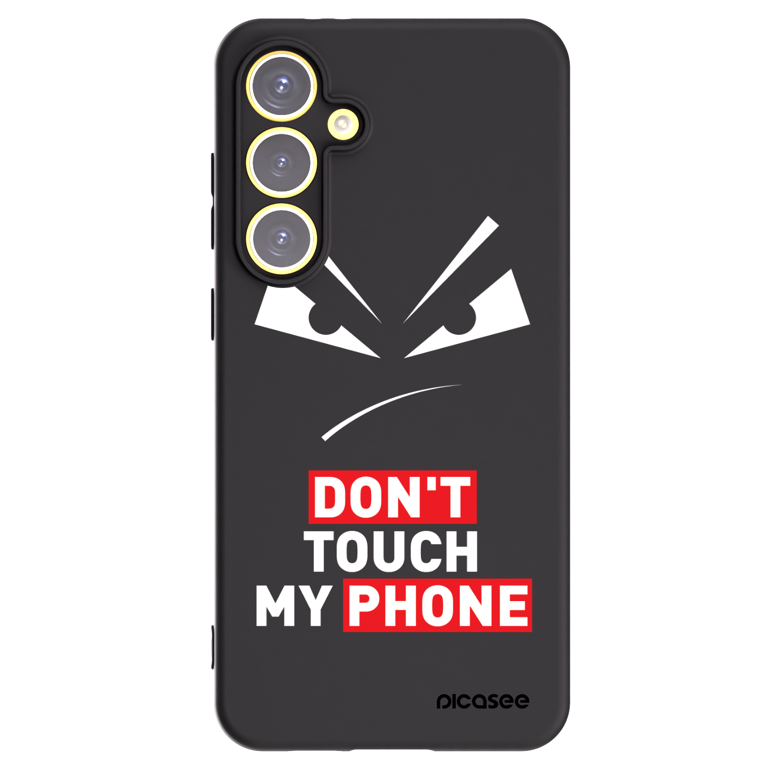 Picasee silikonski črni ovitek za Samsung Galaxy S24 FE S721B - Evil Eye - Transparent