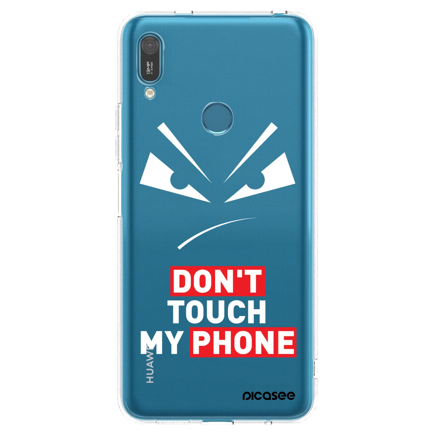 Picasee silikonski prozorni ovitek za Huawei Y7 2019 - Evil Eye - Transparent