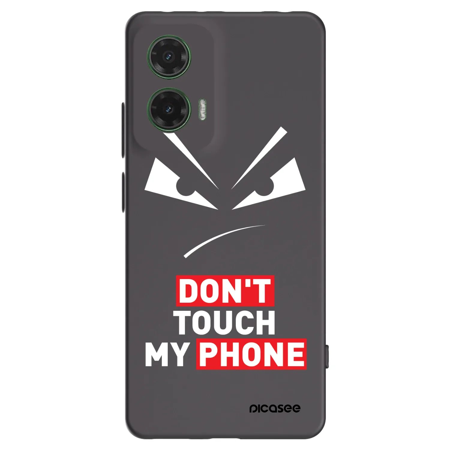 Picasee silikonski črni ovitek za Motorola Moto G35 5G - Evil Eye - Transparent