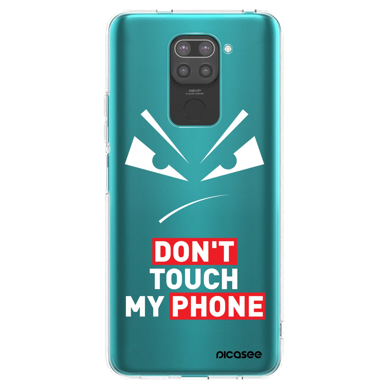 Picasee silikonski črni ovitek za Xiaomi Redmi Note 9 - Evil Eye - Transparent
