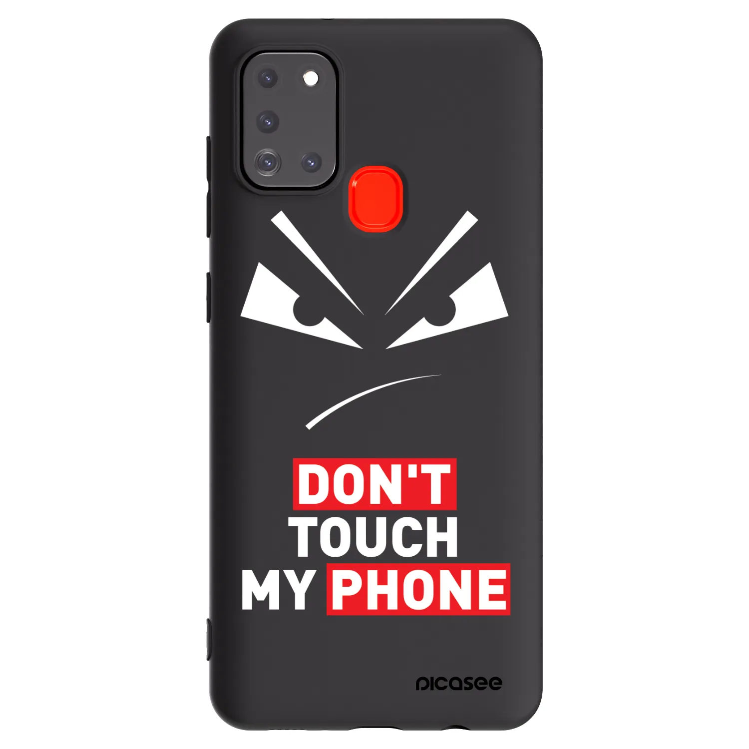 Picasee silikonski črni ovitek za Samsung Galaxy A21s - Evil Eye - Transparent