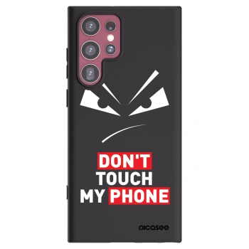 Picasee silikonski črni ovitek za Samsung Galaxy S22 Ultra 5G - Evil Eye - Transparent