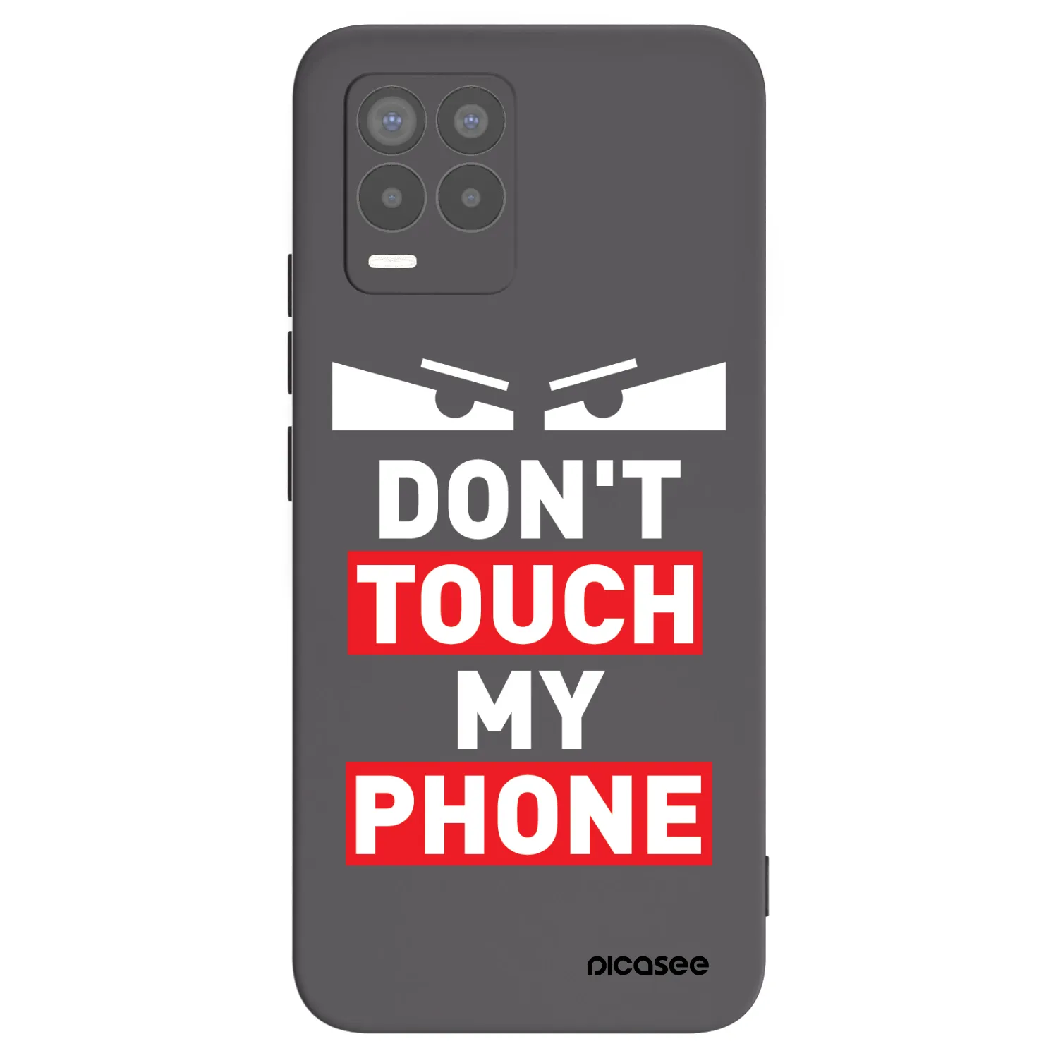 Picasee silikonski črni ovitek za Realme 8 Pro - Shadow Eye - Transparent