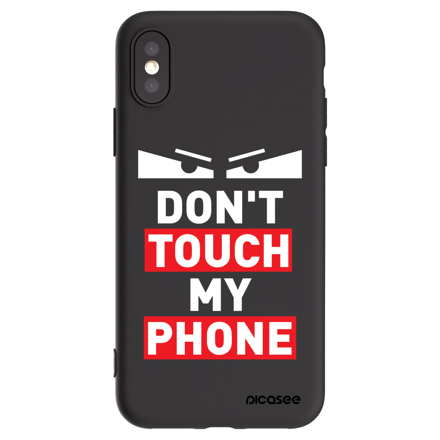 Picasee silikonski črni ovitek za Apple iPhone X/XS - Shadow Eye - Transparent