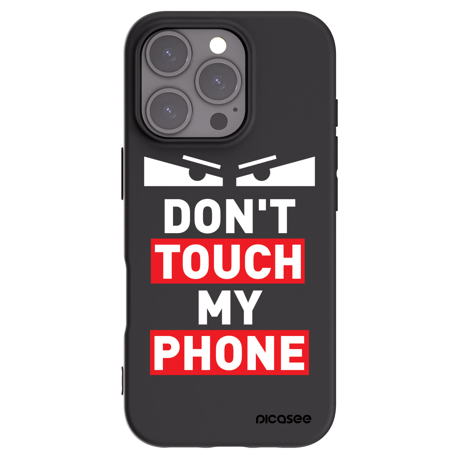 Picasee silikonski črni ovitek za Apple iPhone 16 Pro - Shadow Eye - Transparent