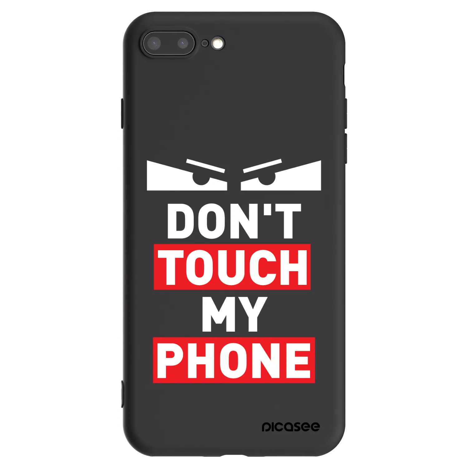 Picasee silikonski črni ovitek za Apple iPhone 8 Plus - Shadow Eye - Transparent