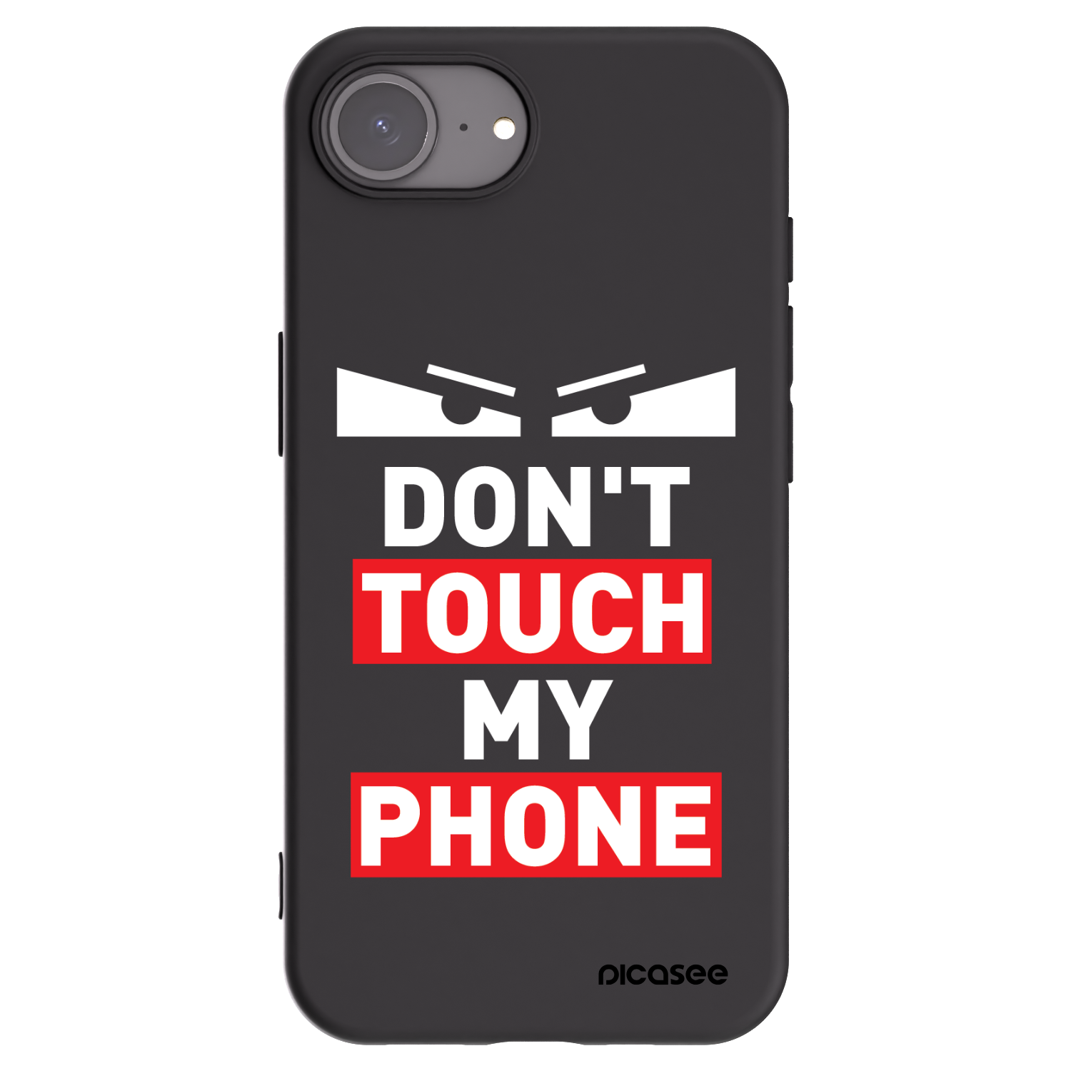 Picasee silikonski črni ovitek za Apple iPhone 16e - Shadow Eye - Transparent