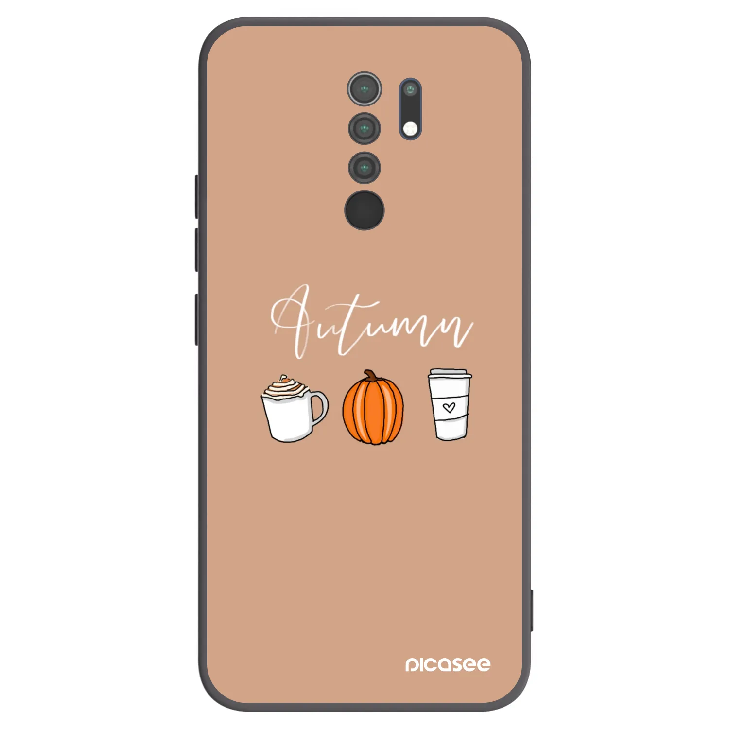 Picasee silikonski črni ovitek za Xiaomi Redmi 9 - Autumn
